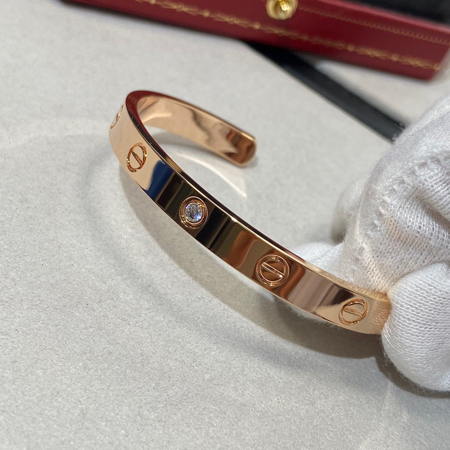 Bracelet Love Diamond Open Cuff